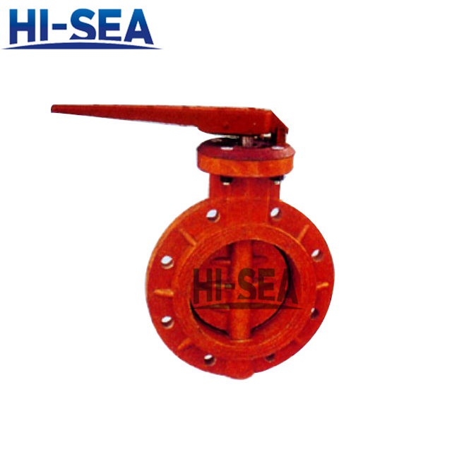 Hand operated butterfly valve